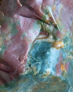 Close up of jasper bloodstone
